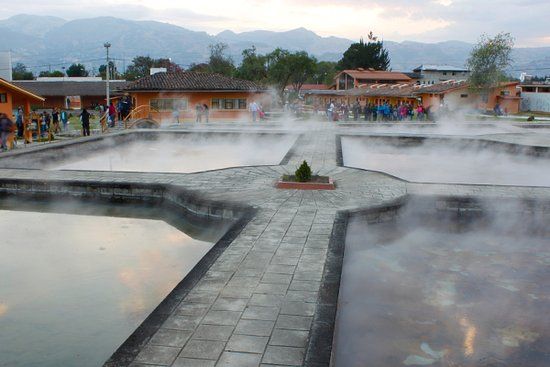 As piscina de aguas termais em Cajamarca (Los Baños del Inca) .