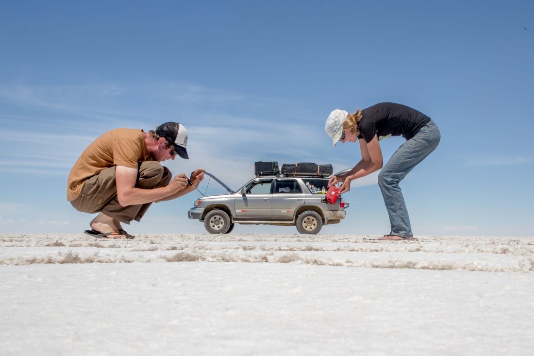 The Salar of Uyuni in Bolivia, South America.