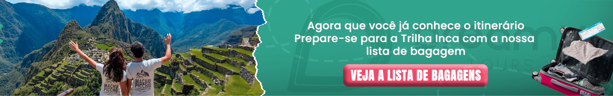 Lista de embalagem para a Trilha Inca