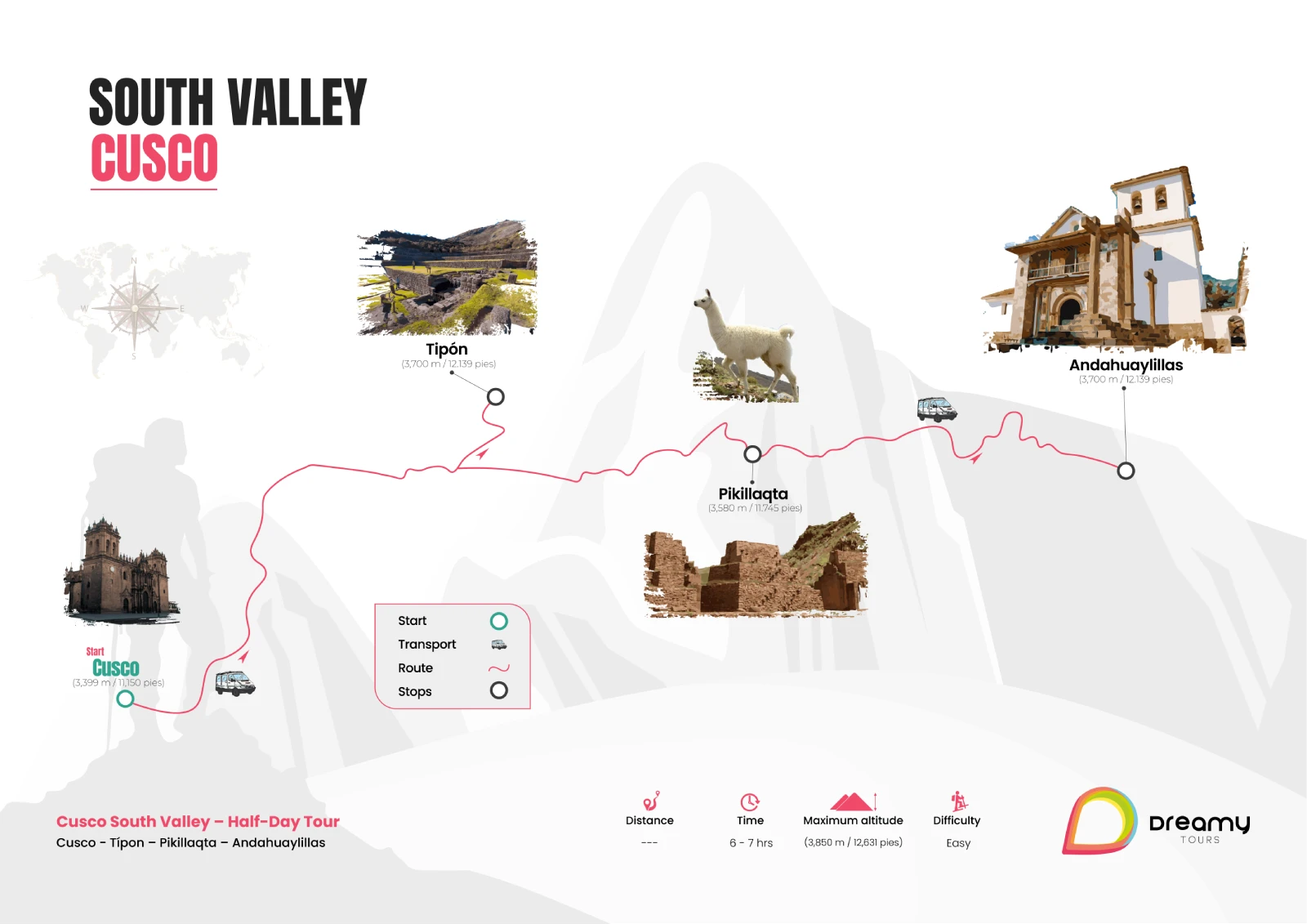 Map of South Valley Cusco